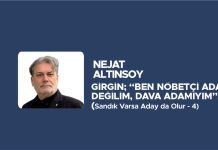 Girgin; “Ben Nöbetçi Aday Değilim, Dava Adamıyım”…